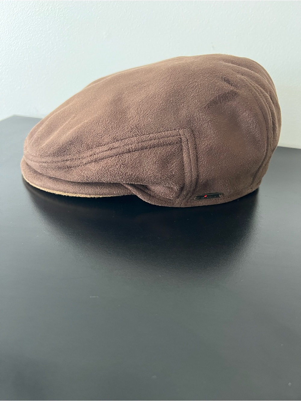 Wigéns Sweden Brown Microsuede Ivy Flat Cap Driving Hat | Size 60